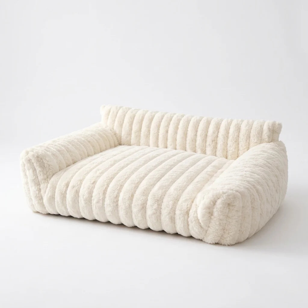 Premium Soft Corduroy Fleece Pet Couch Bed