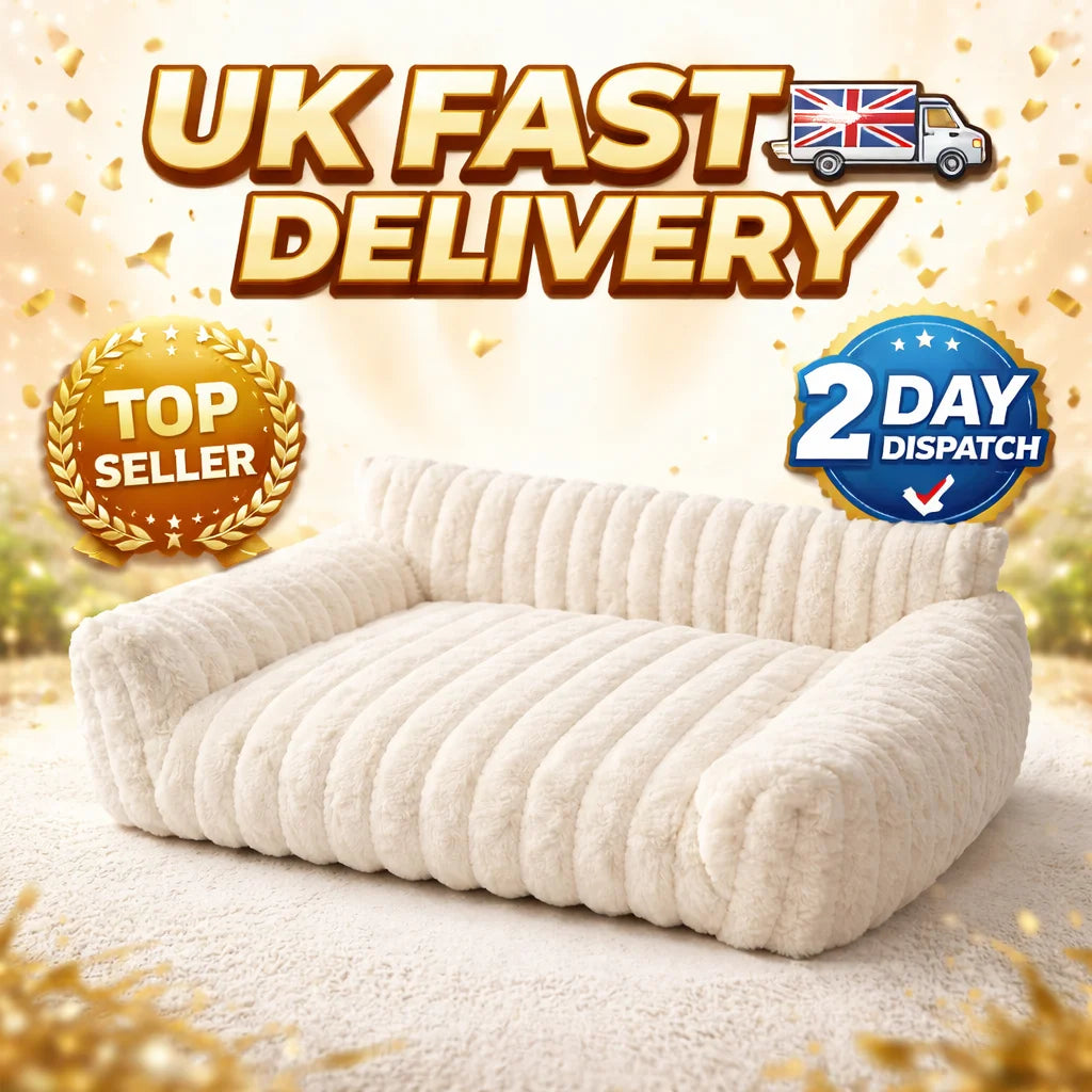 Premium Soft Corduroy Fleece Pet Couch Bed