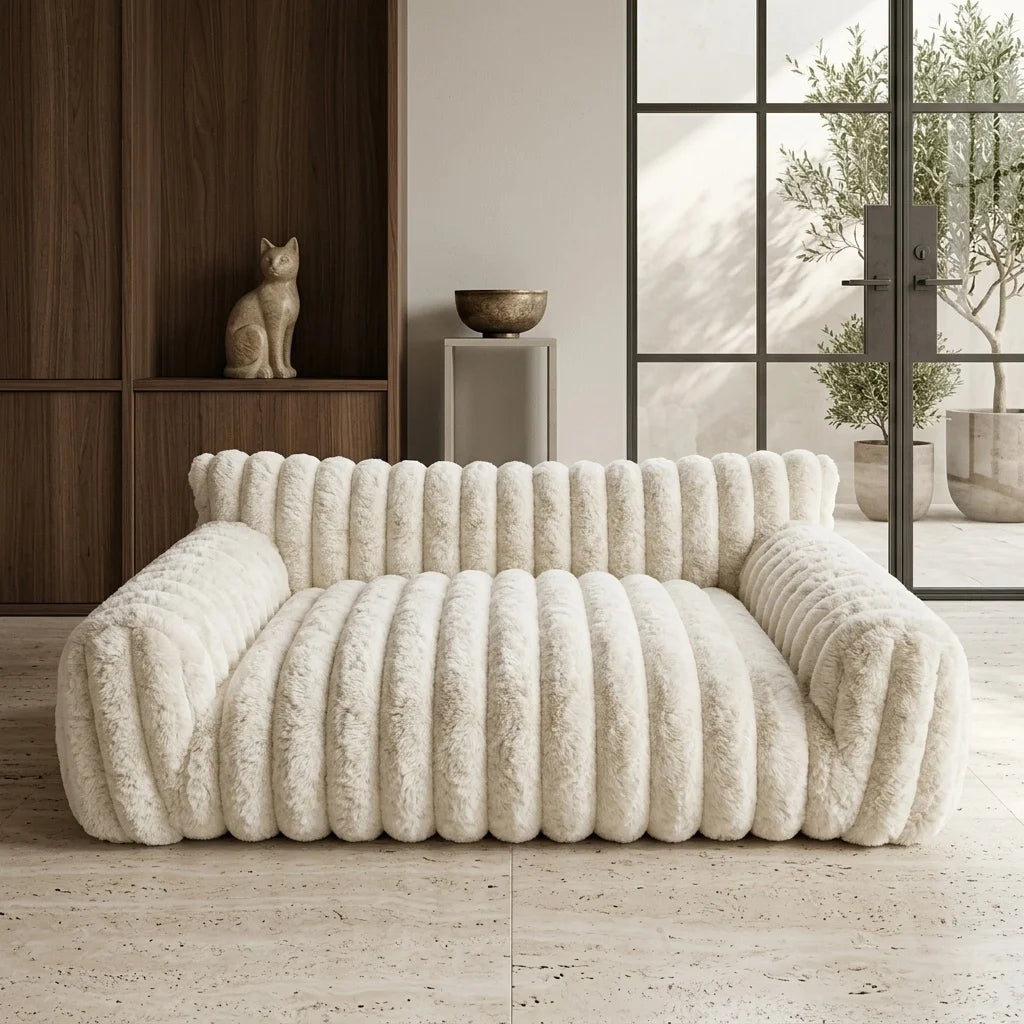 Premium Soft Corduroy Fleece Pet Couch Bed