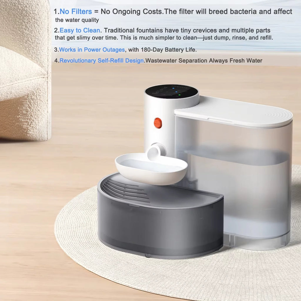 3L Wireless Cat Water Fountain