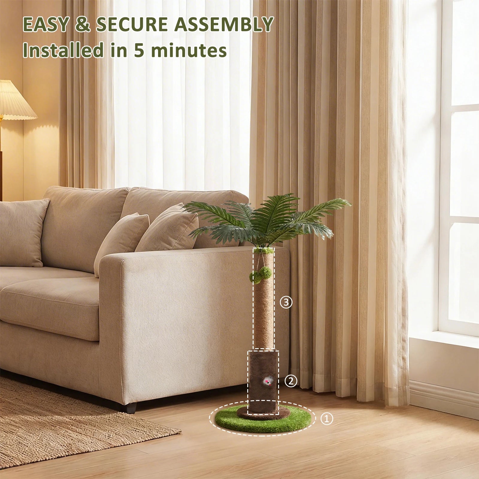 56CM/93CM Tree Cat Scratch Post