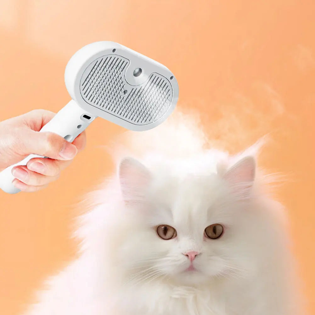 3-in-1 Electric Pet Steam Spray Brush