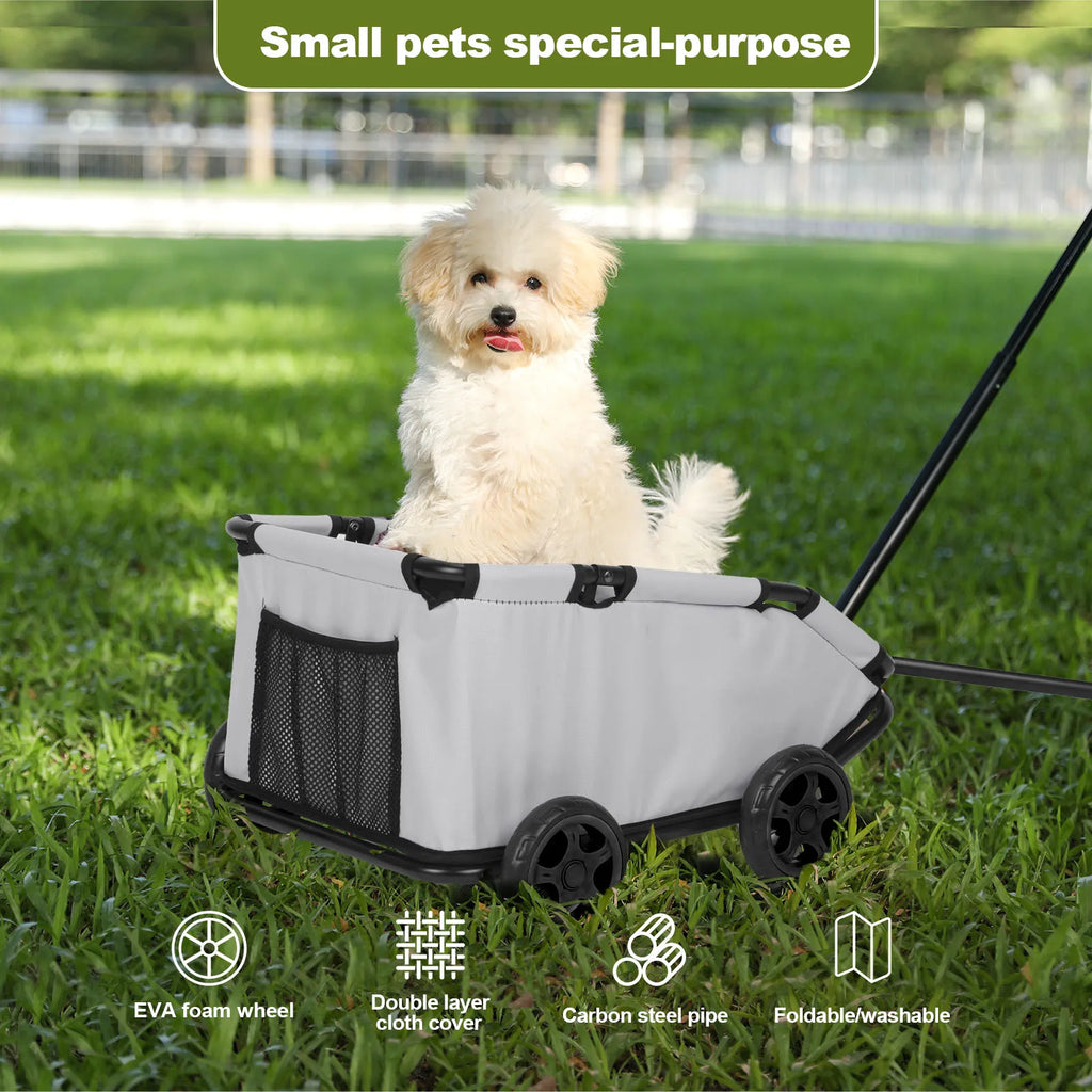 4 Wheels Folding Dog Stroller