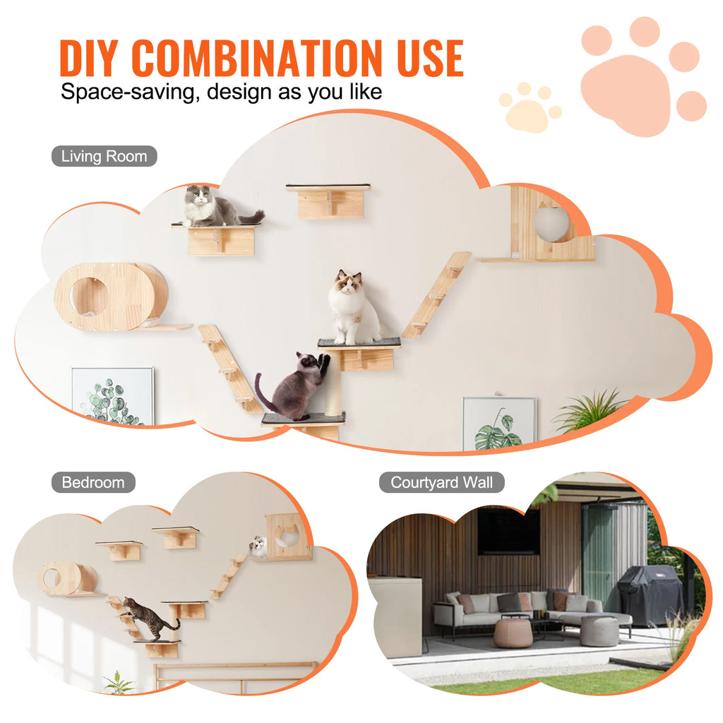 Wall Mounted Cat Shelves