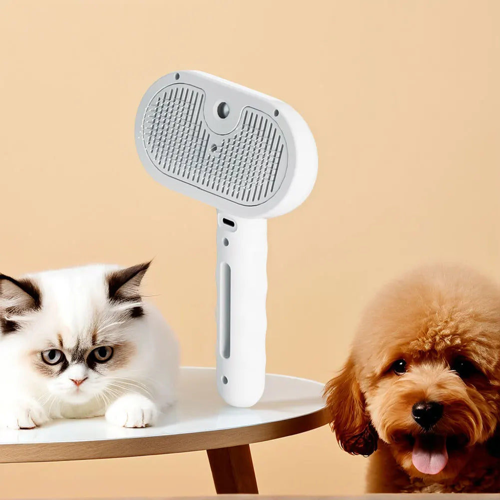 3-in-1 Electric Pet Steam Spray Brush
