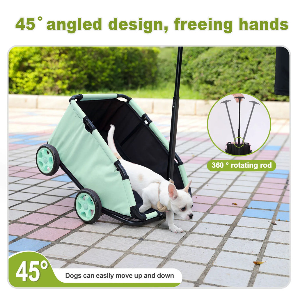4 Wheels Folding Dog Stroller
