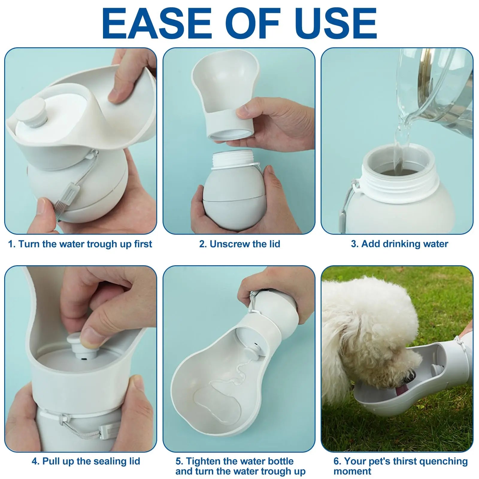 550ml Foldable Dog Water Bottle