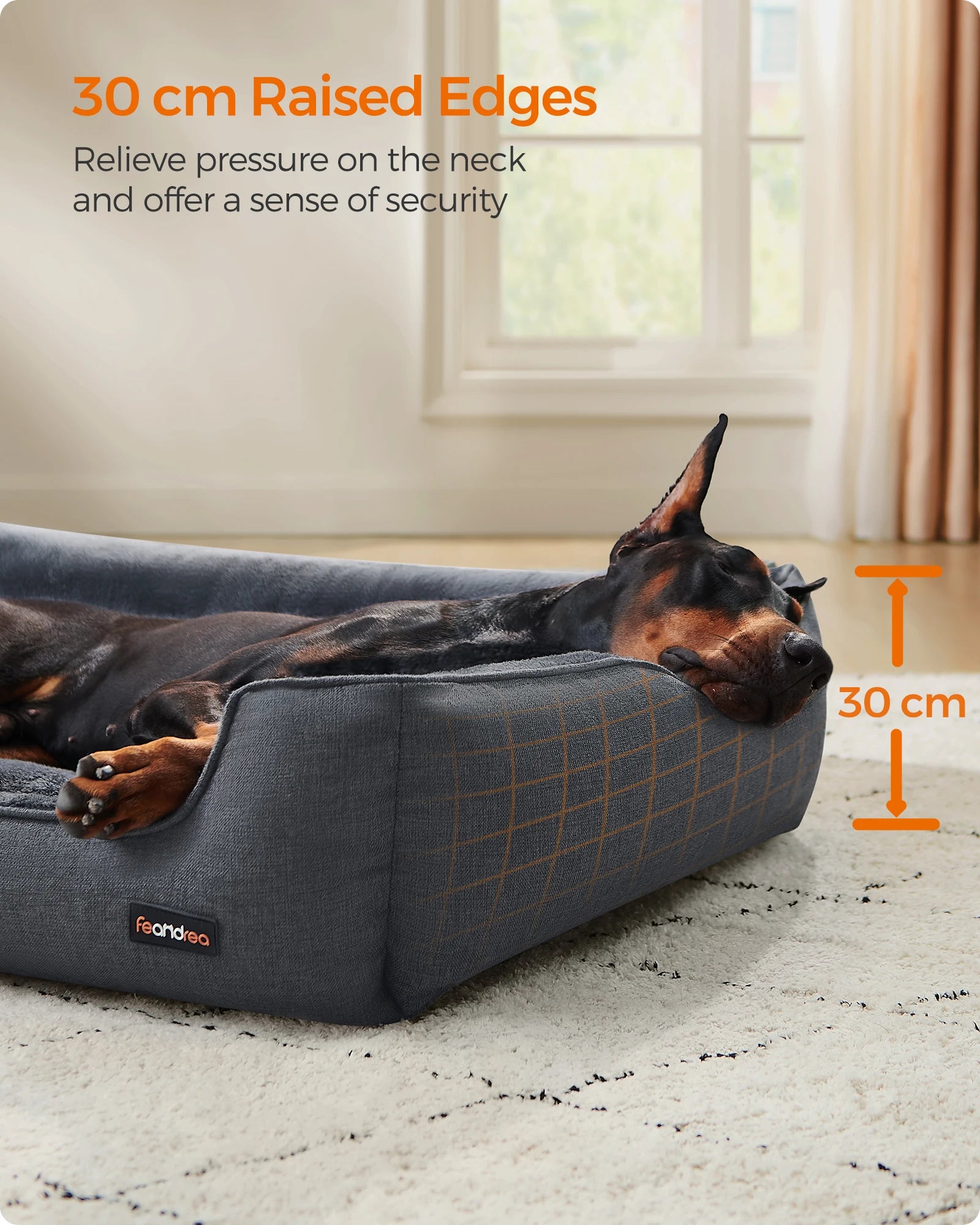 Linen-Look Pet Bed