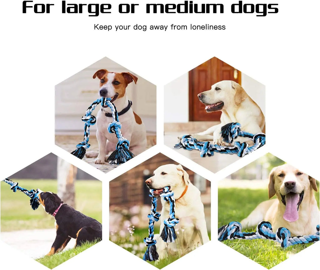 2pcs Dog Rope Toys for Large Medium Dogs