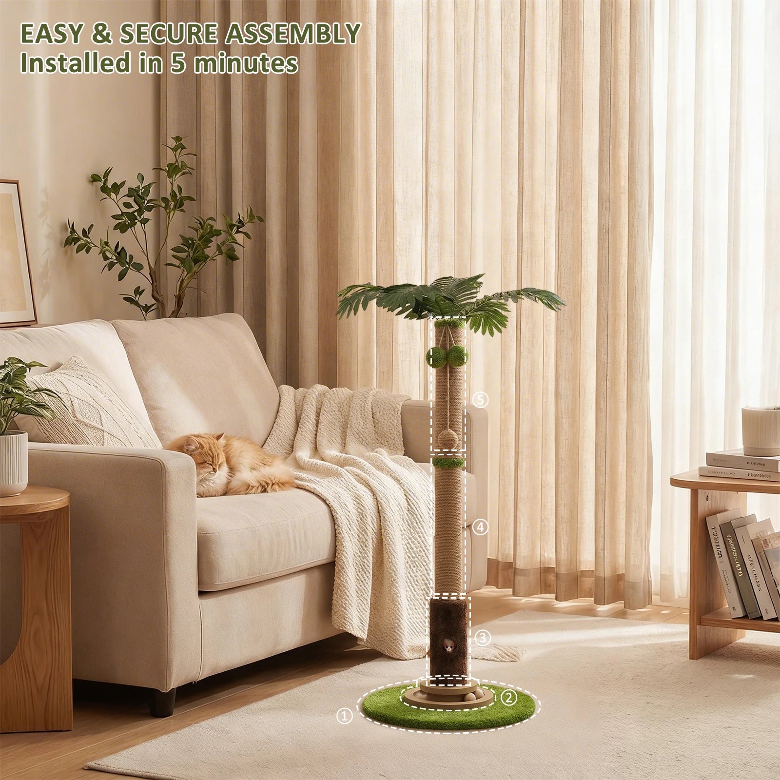 56CM/93CM Tree Cat Scratch Post