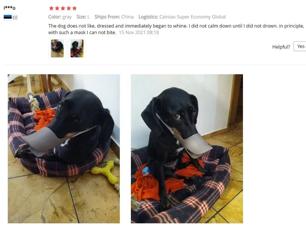 Soft Silicone Duck Shape Dog Muzzle