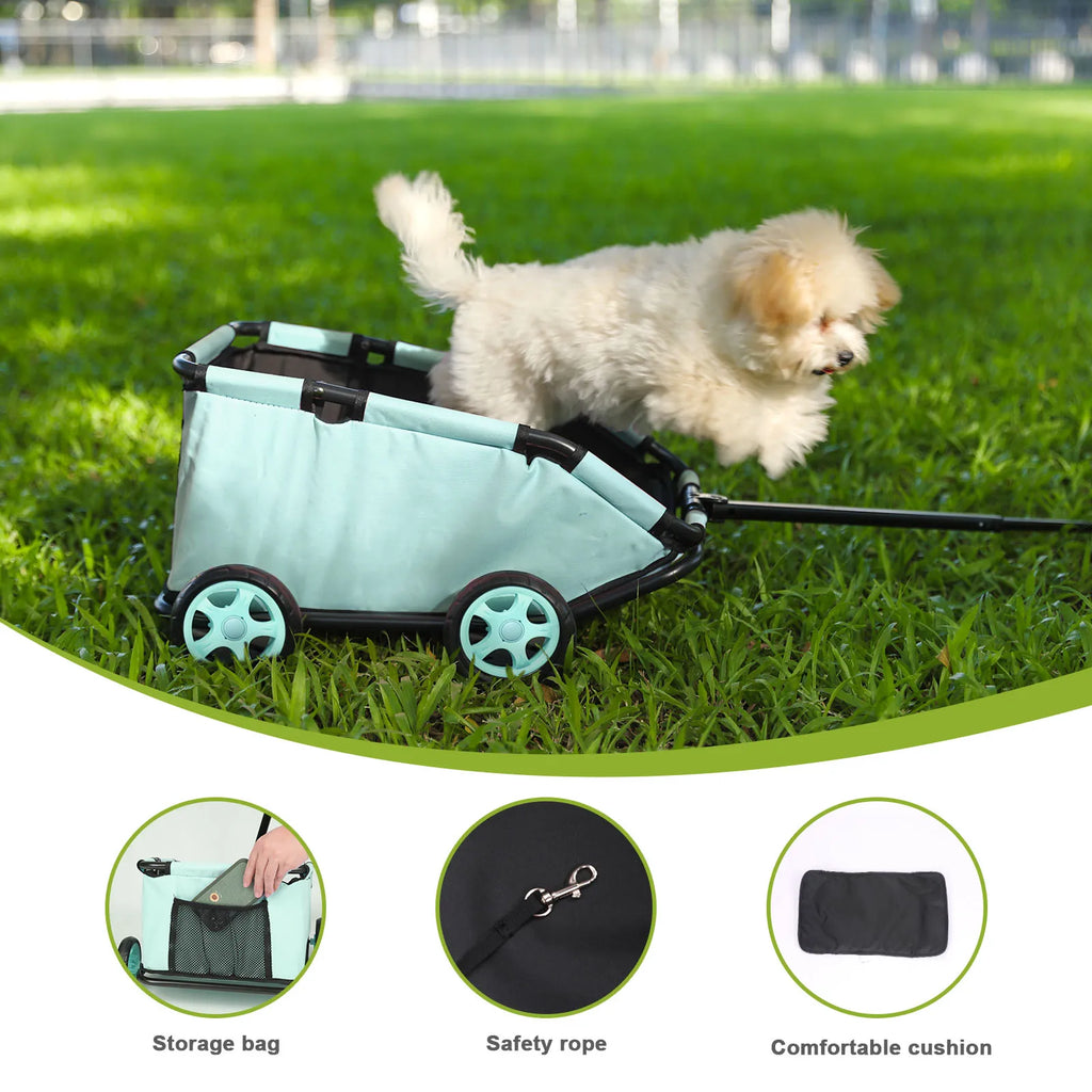 4 Wheels Folding Dog Stroller