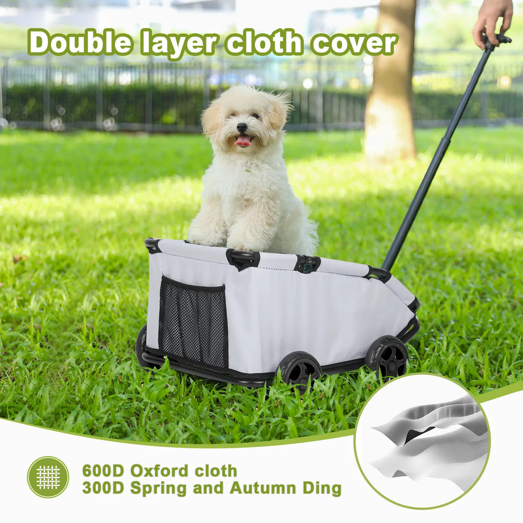 4 Wheels Folding Dog Stroller