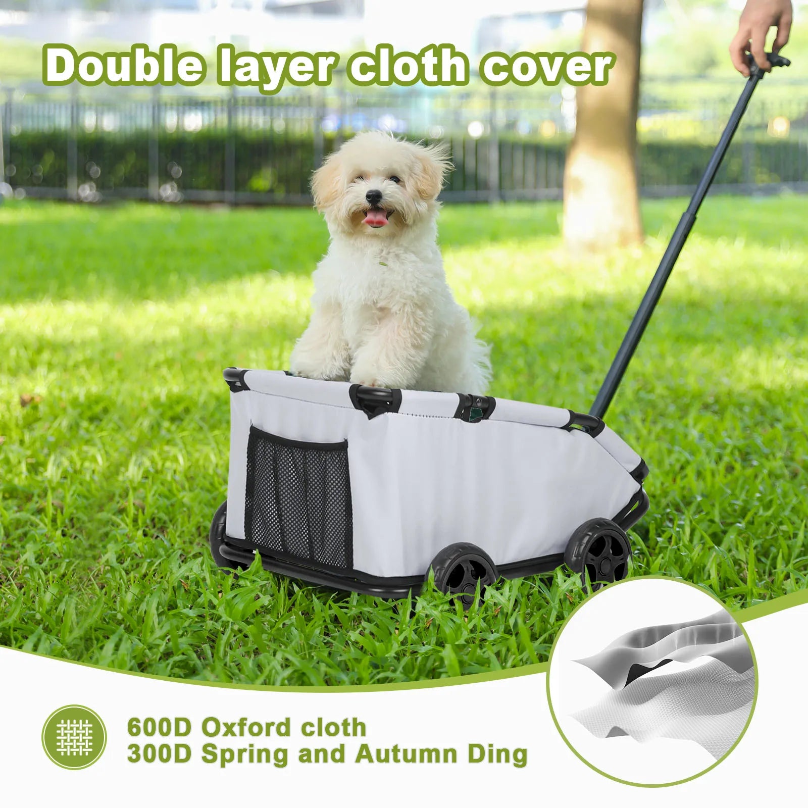 4 Wheels Folding Dog Stroller