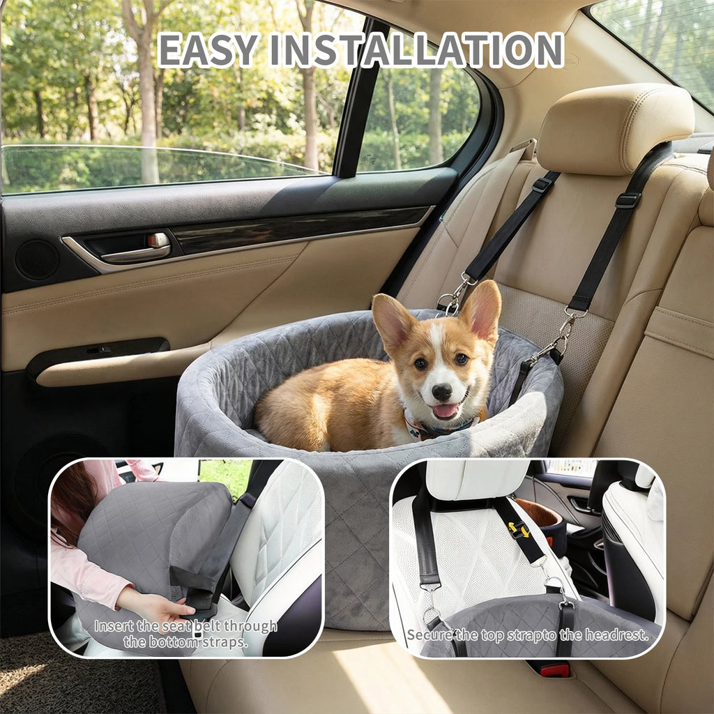 Portable Pet Car Seat for Small Dogs and Cats