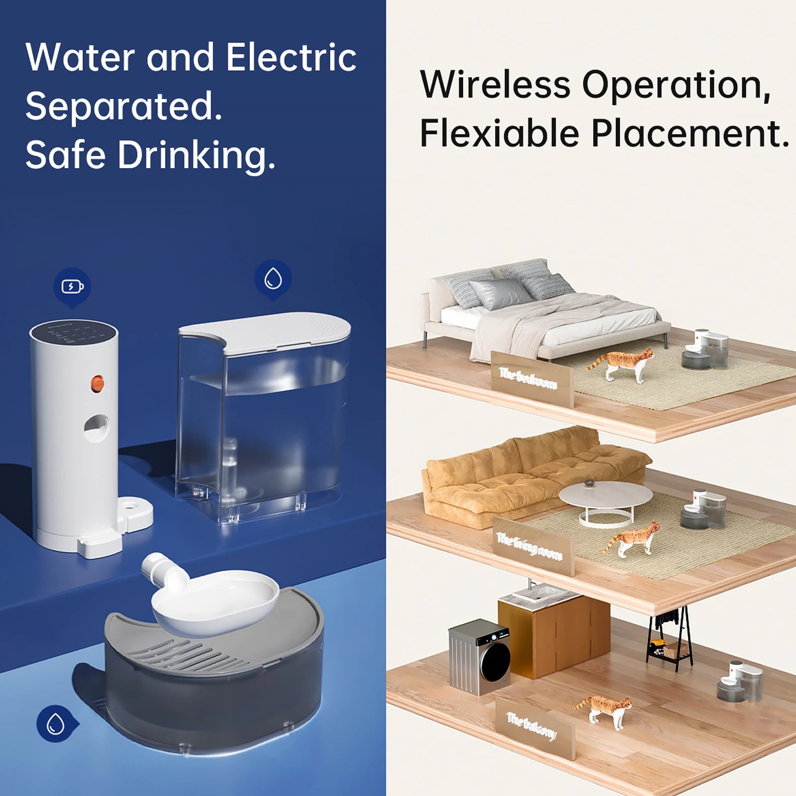 3L Wireless Cat Water Fountain