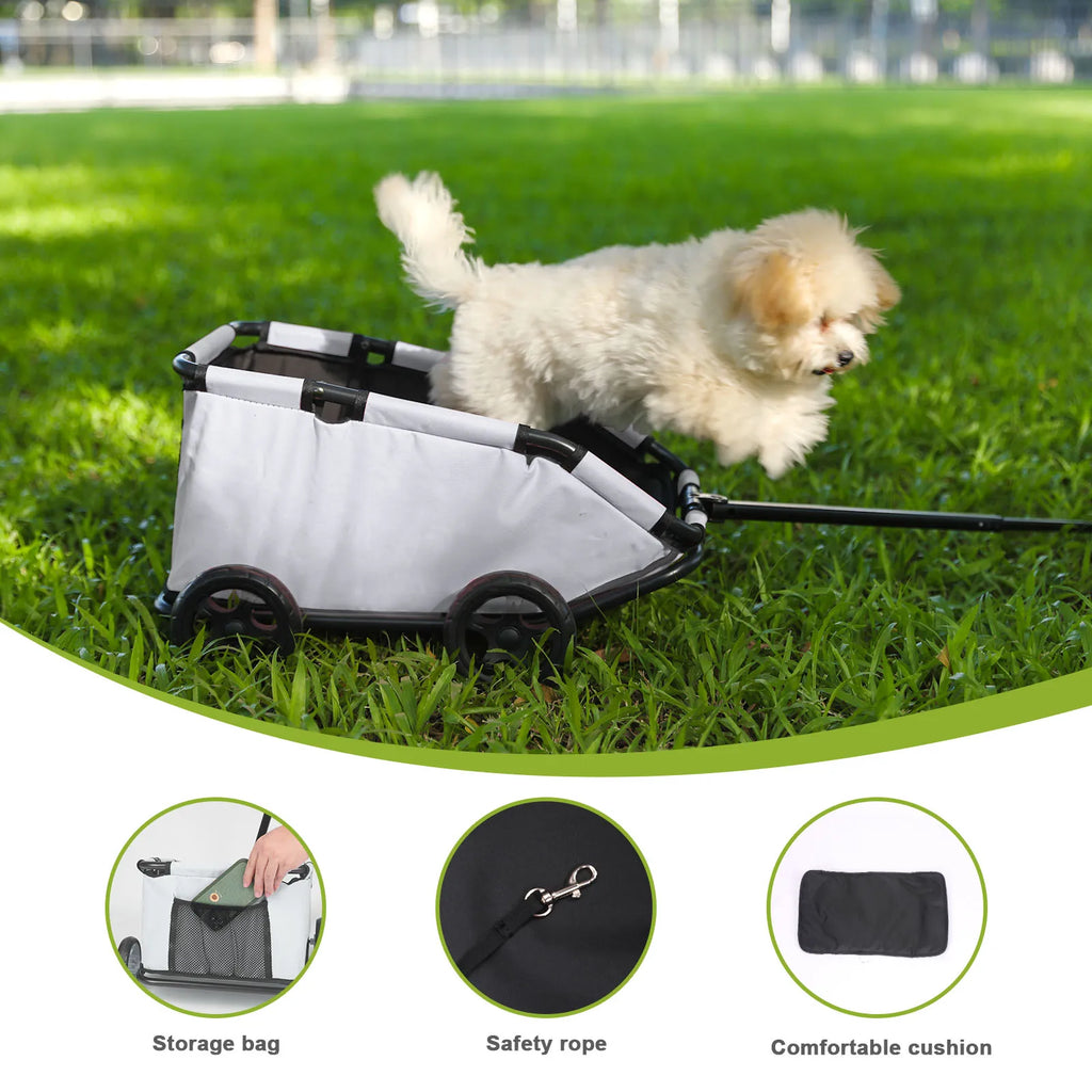 4 Wheels Folding Dog Stroller