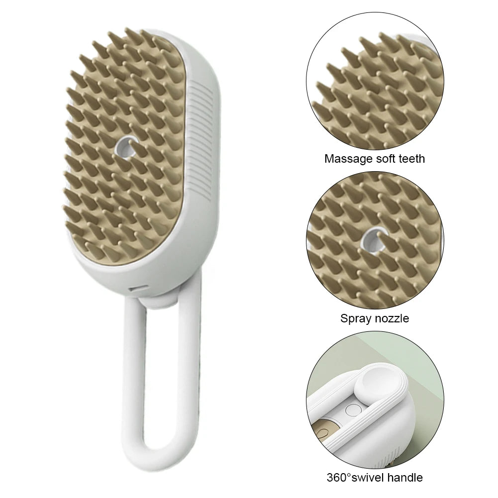 Electric Steam Spray Pet Cleaning Brush