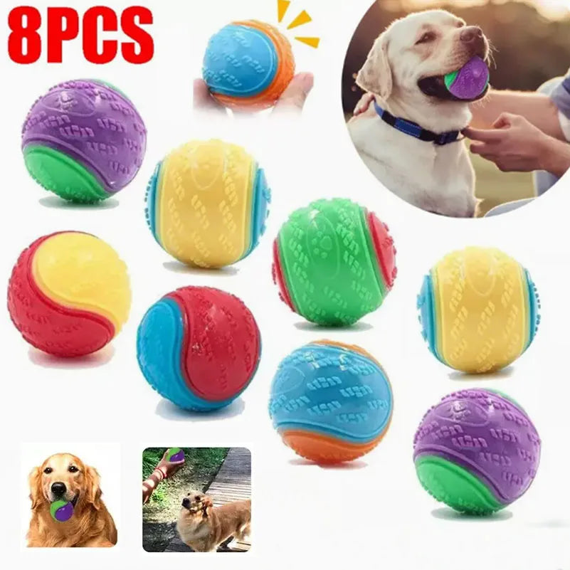 8pcs Squeaky Dog Balls