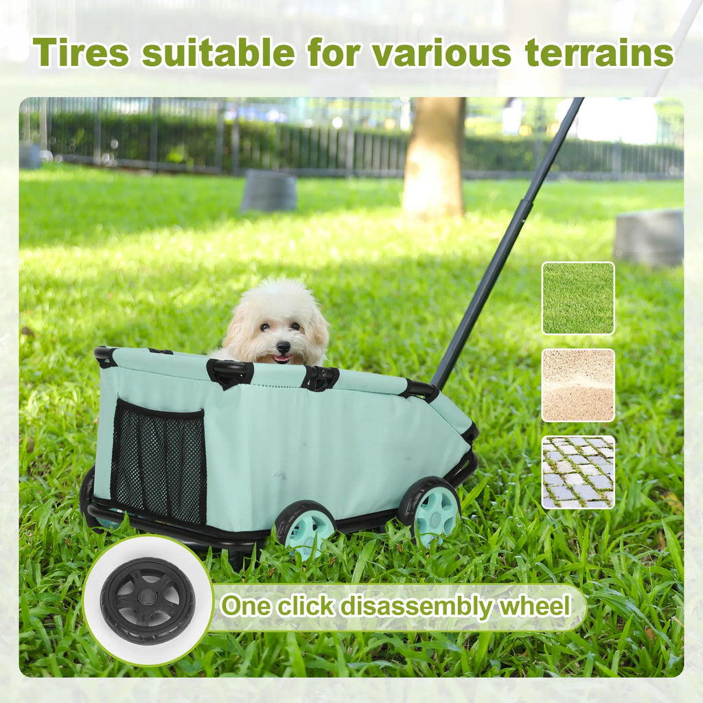 4 Wheels Folding Dog Stroller