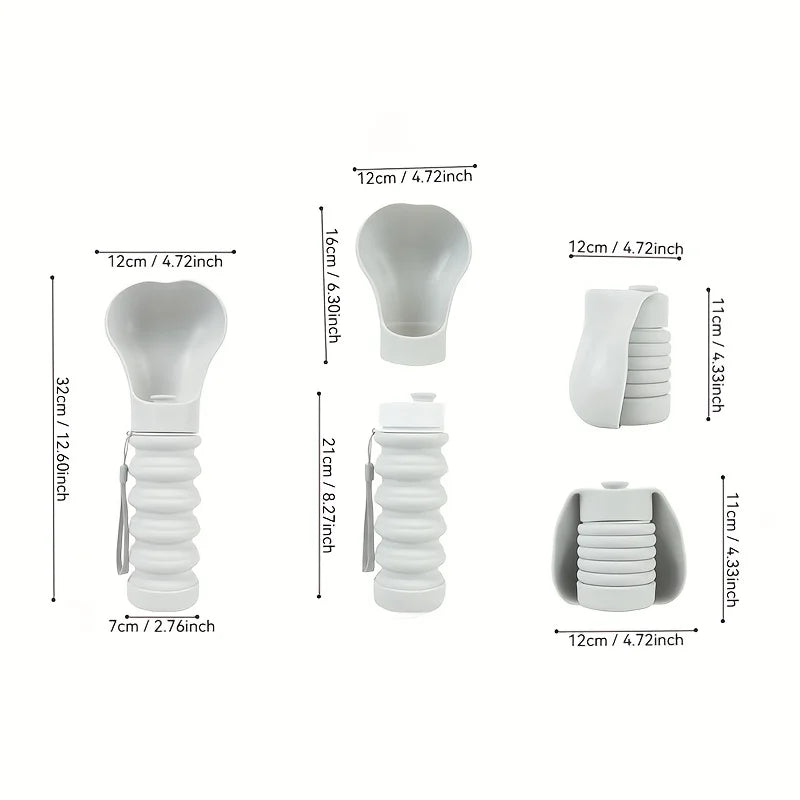 550ml Foldable Dog Water Bottle