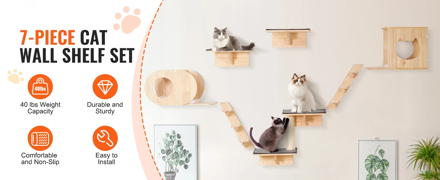 Wall Mounted Cat Shelves