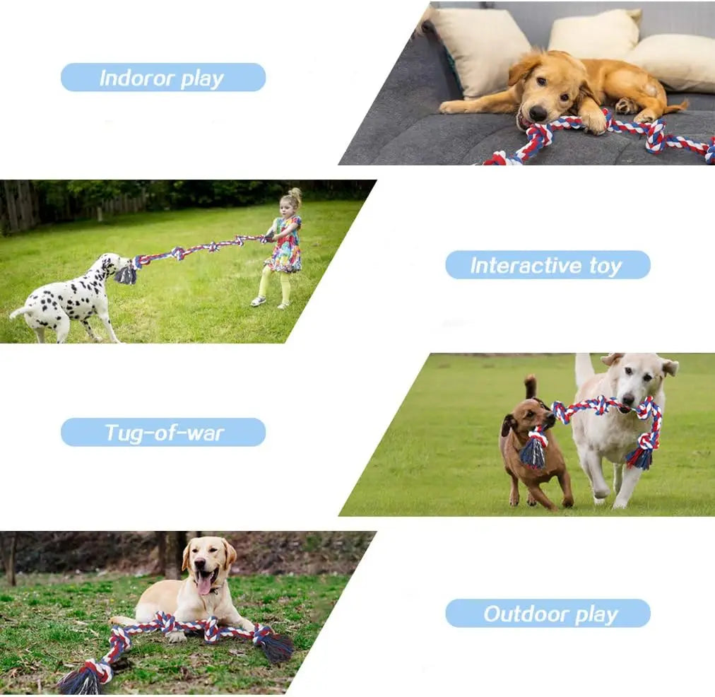 2pcs Dog Rope Toys for Large Medium Dogs