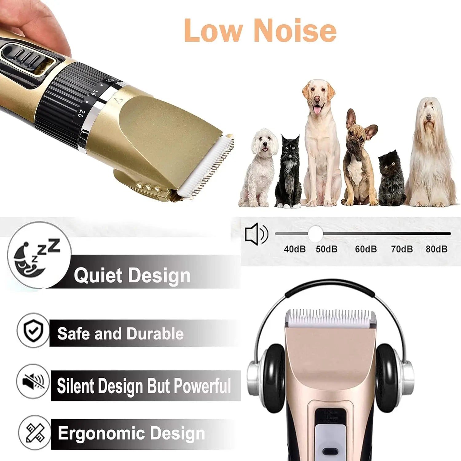 Professional Cordless Pet Hair Clipper