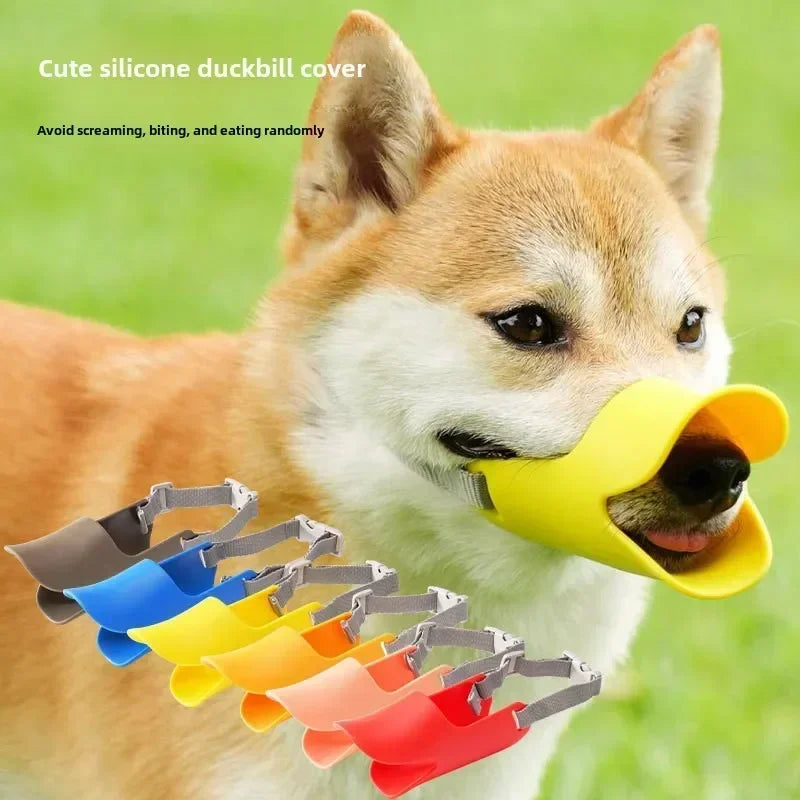 Soft Silicone Duck Shape Dog Muzzle