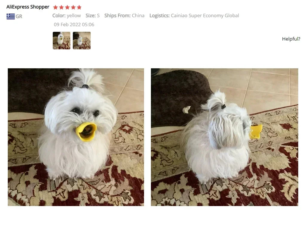 Soft Silicone Duck Shape Dog Muzzle