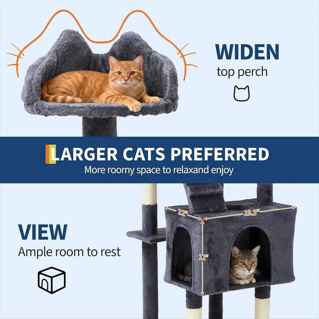 188cm Tall Cat Tower for Indoor