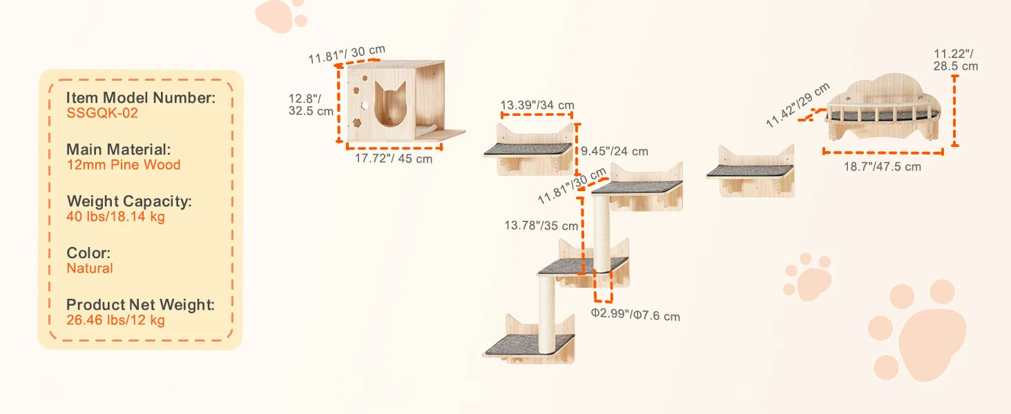 Wall Mounted Cat Shelves