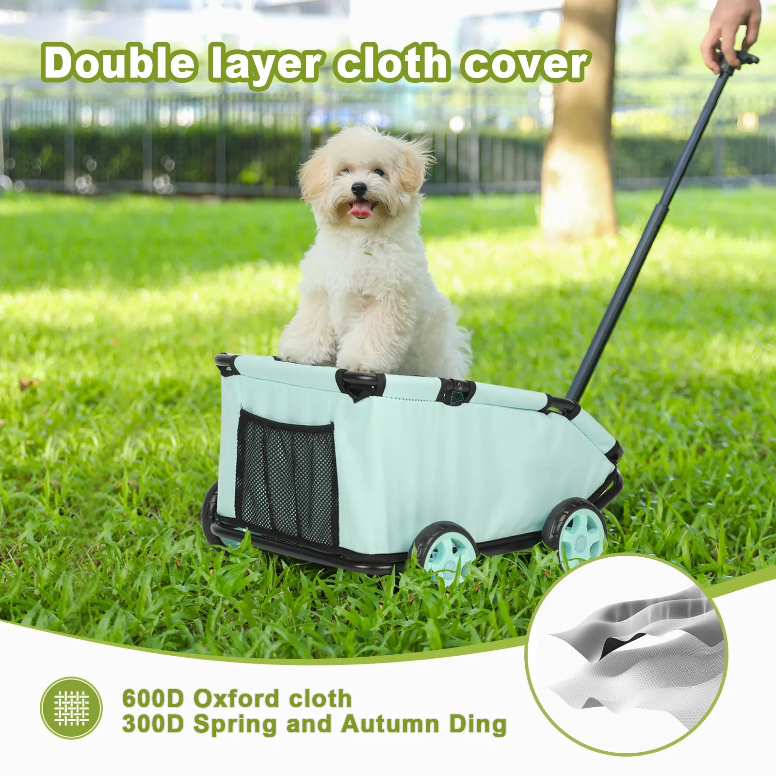4 Wheels Folding Dog Stroller