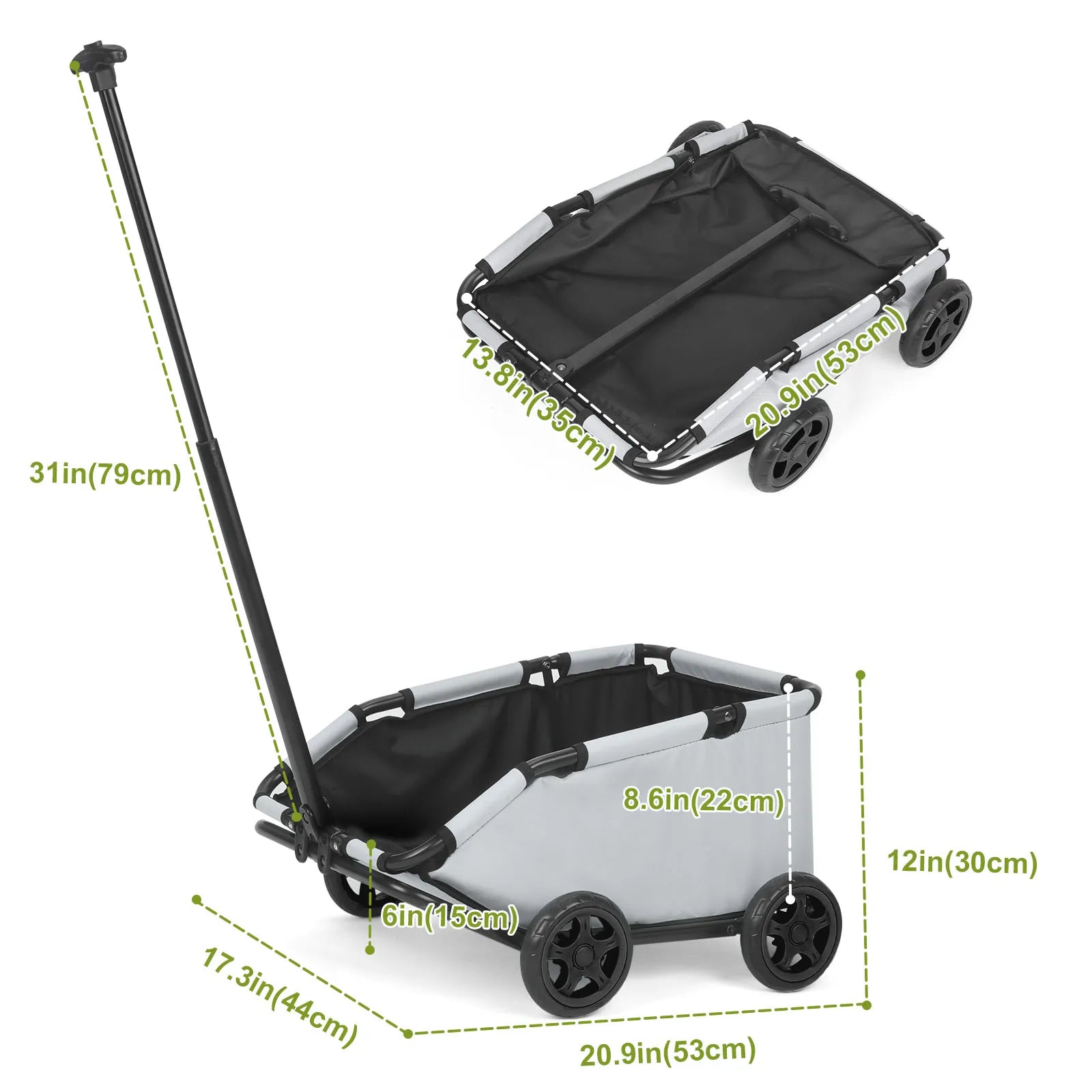 4 Wheels Folding Dog Stroller