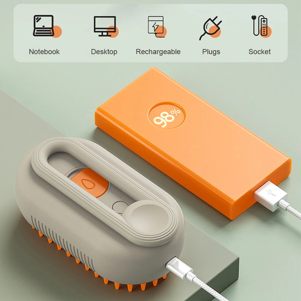 Electric Steam Spray Pet Cleaning Brush